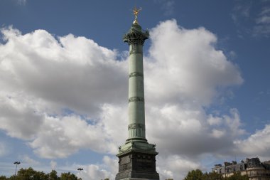Colonne de Juillet, Place de Bastille Square, Paris clipart