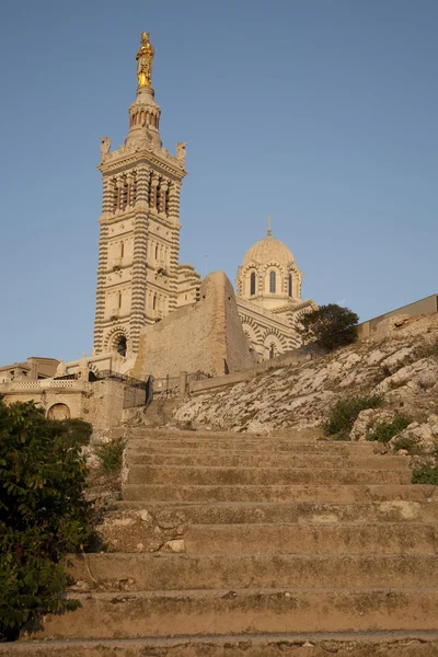 Baslique notre dame de la garde templom, Marseille — Stock Fotó
