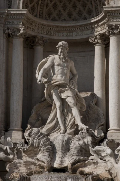 Нептун на фонтане Треви, Рим — стоковое фото