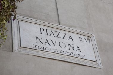 Piazza navona Meydanı işareti