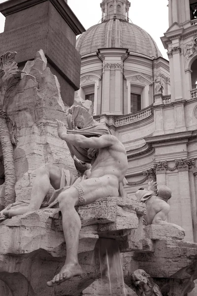 Fontana dei Quattro Fiumi, Roma — Foto Stock