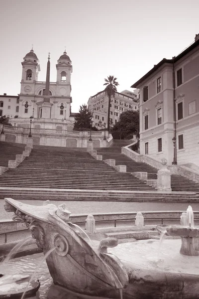 Spaanse trappen in Rome, Italië — Stockfoto