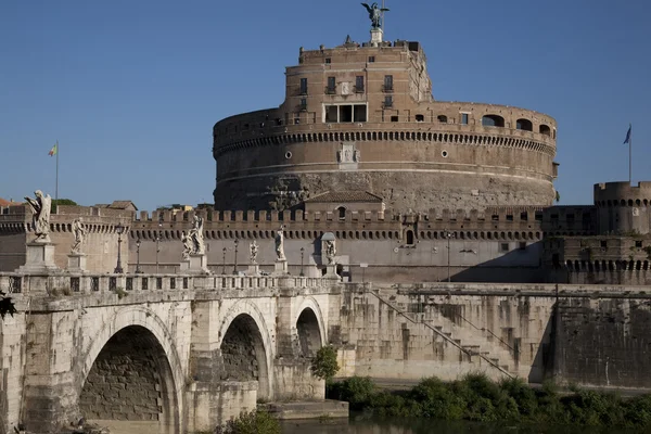 Замок Сант-Анджело та мосту, Рим — стокове фото