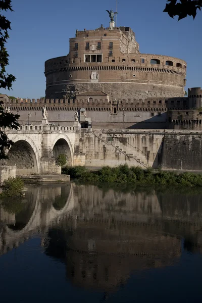 Sant angelo κάστρο και τη γέφυρα, Ρώμη — Φωτογραφία Αρχείου