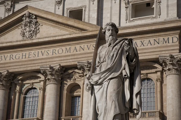 Statue von st paul, vatican, rom — Stockfoto