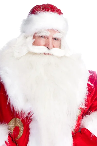 Traditional Santa Claus giving a big "ho ho ho" belly laugh. Iso — Stockfoto