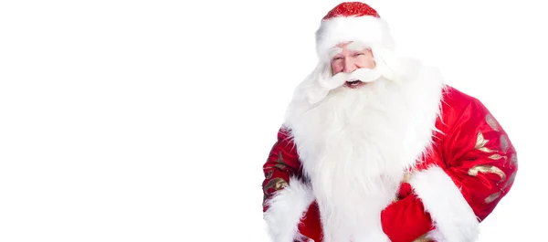Tradicional Santa Claus dando un gran "ho ho ho" vientre risa. Iso. — Foto de Stock