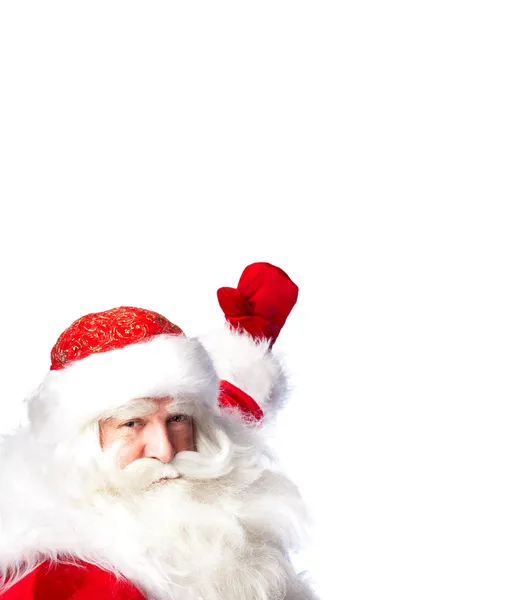 Noel Baba elini beyaz izole işaret. — Stok fotoğraf