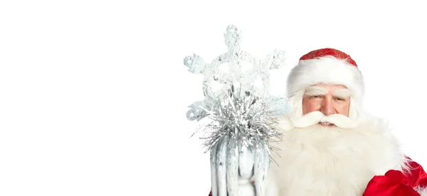 Un Babbo Natale tradizionale Clausola con personale isolato su whit — Foto Stock