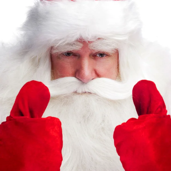 Santa Claus portrait smiling isolated over a white background — Stock Photo, Image