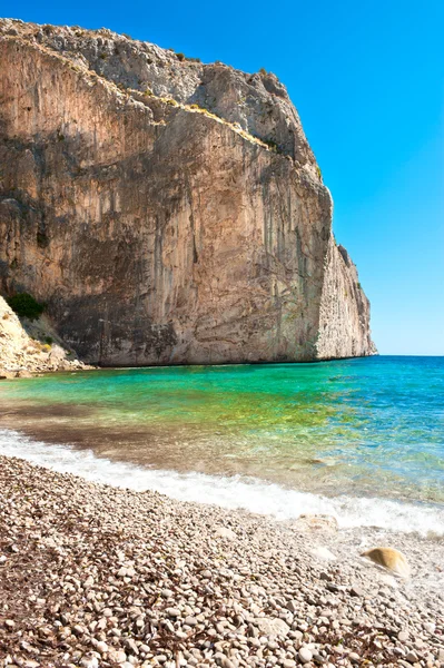 stock image Bright view of Spanish coast line and beautiful clean mediterran