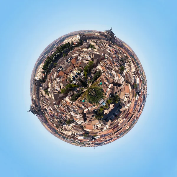 Mooie kleine planeet panorama van oude toledo, Spanje — Stockfoto