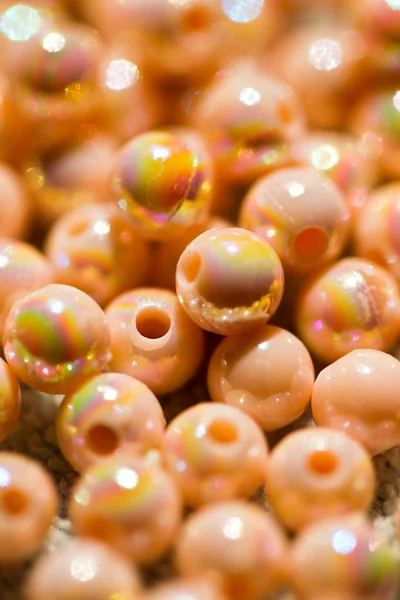 Beżowy koraliki kolorowe tło — Zdjęcie stockowe