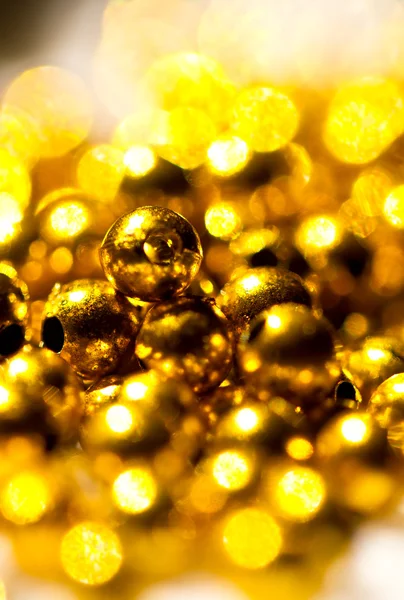 Golden beads background I — Stock Photo, Image