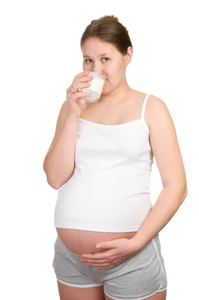 Bebida para mulher grávida — Fotografia de Stock