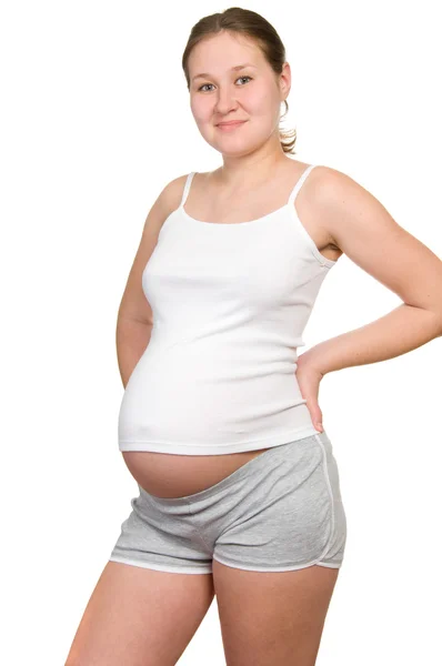 Atraktivní mladá těhotná žena — Stock fotografie
