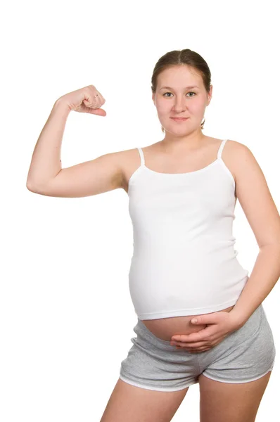 Γυμναστήριο και εγκυμοσύνη — Φωτογραφία Αρχείου