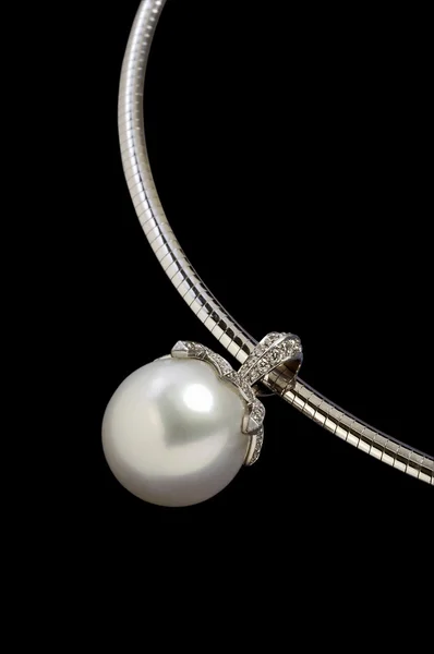Beautiful necklace with pearl — Stock Photo, Image