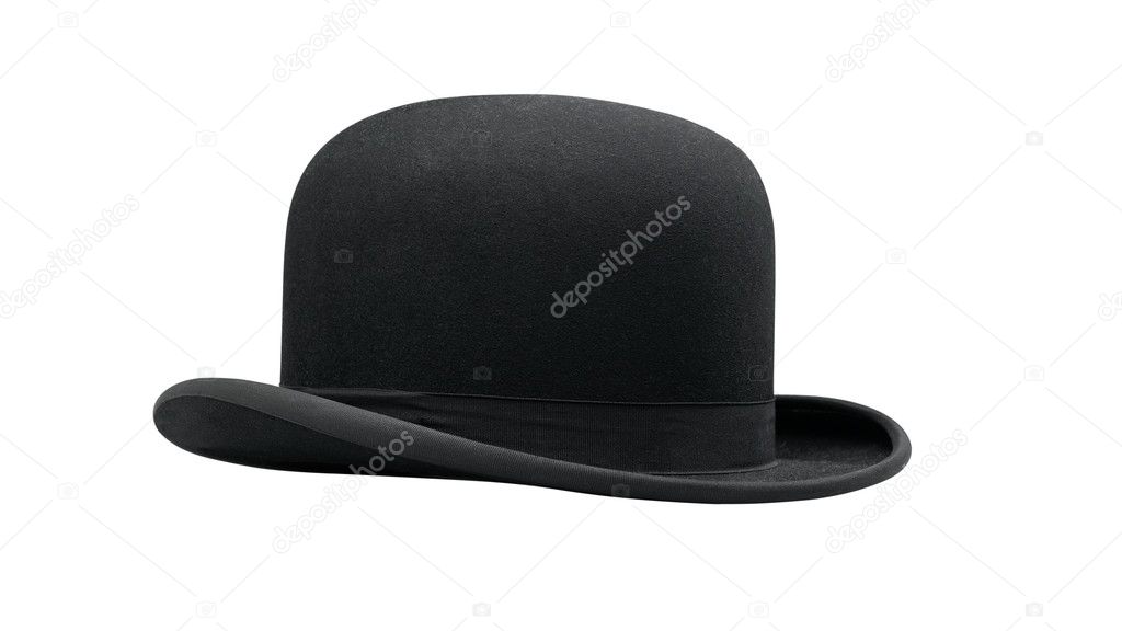 A bowler hat isolated on a white background