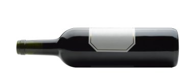 Bootle of wine lying down clipart