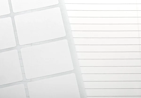White labels on a notebook — Stock Photo, Image