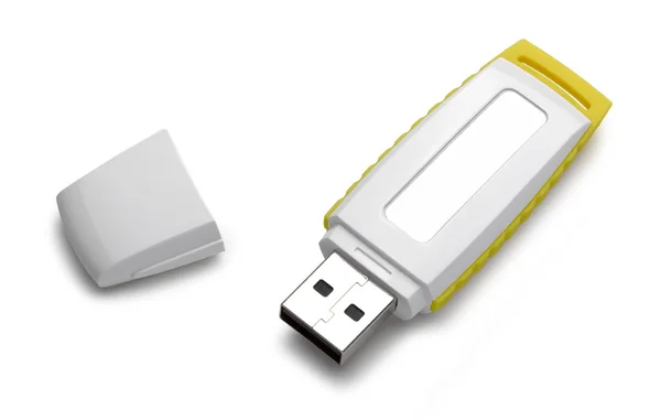 Αστραπιαία σκέψη USB που απομονώνονται σε λευκό υπόβαθρο με ψαλίδισμα — Φωτογραφία Αρχείου