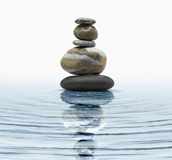 Каміння дзен у воді — стокове фото