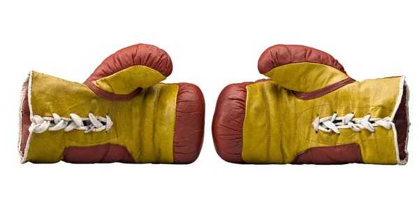 Gants de boxe rouge et jaune — Photo