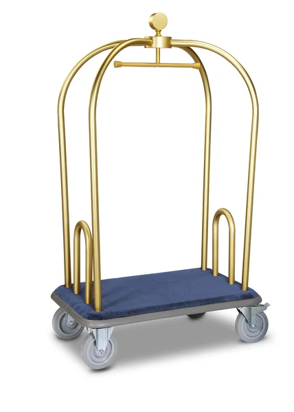 Hotel baggage cart isolated on white background — Stock Photo, Image