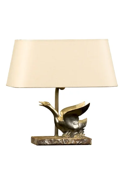 Декоративная настольная лампа на белом фоне — стоковое фото