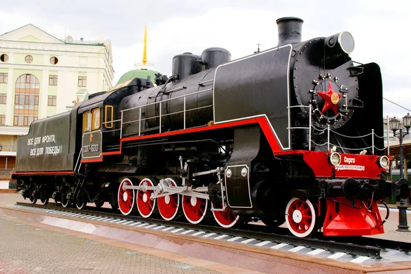 Steam locomotive, fjäril Stockbild