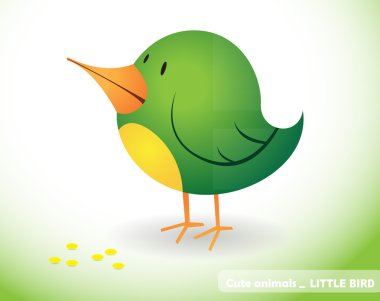 Little cute bird clipart