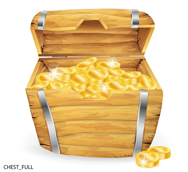 Peito com ouro — Vetor de Stock