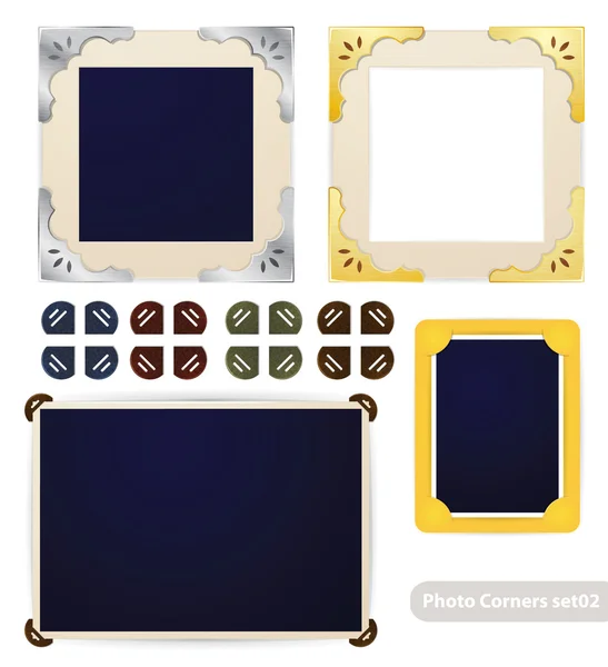 stock vector Vintage photo frames and corners