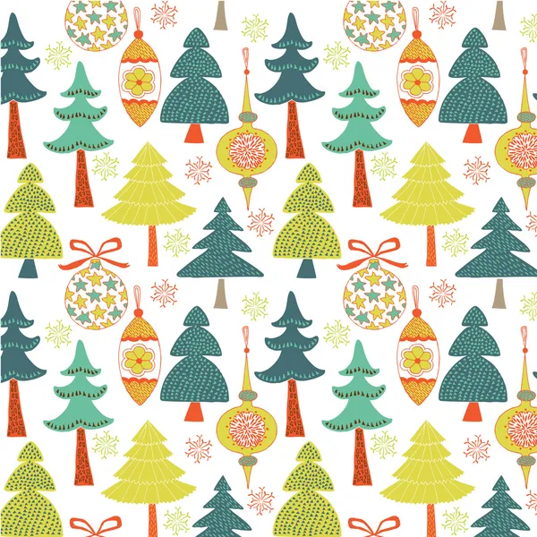Christmas forest — Stock Vector