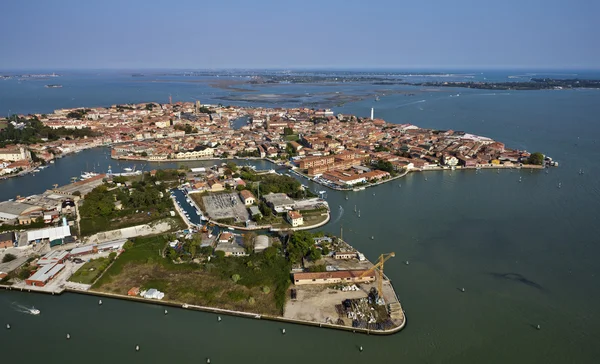 Italien, Venedig, Murano Insel und venezianische Lagune Luftaufnahme — Stockfoto