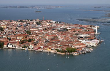 İtalya, Venedik, murano Adası ve Venedik lagün havadan görünümü