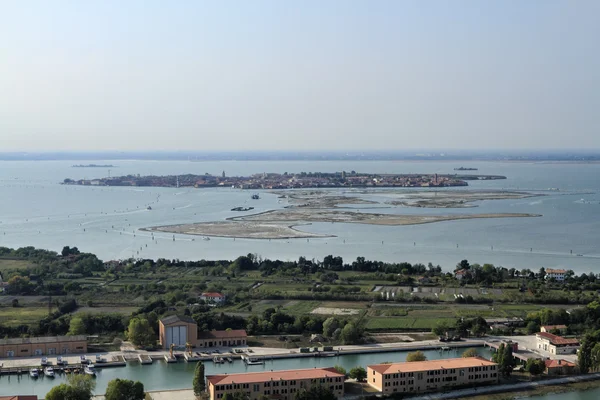 Italien, Venedig, Murano Insel und venezianische Lagune Luftaufnahme — Stockfoto