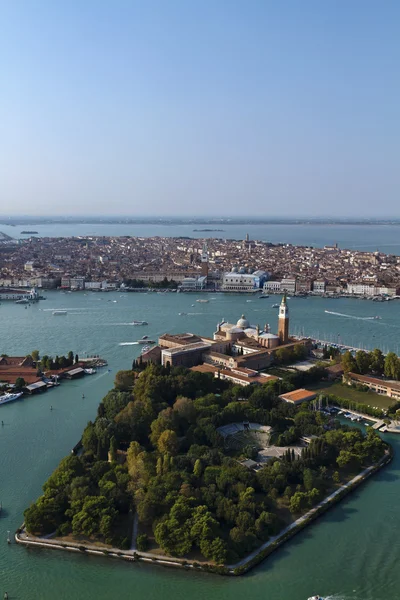 Itálie, Benátky, letecký pohled na město — Stock fotografie
