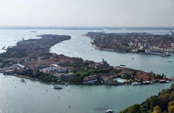İtalya, Venedik, şehir ve Venedik lagün havadan görünümü — Stok fotoğraf