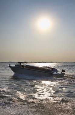 Venedik Lagünü içinde İtalya, Venedik, taksi Motorlu tekne