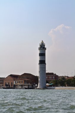 İtalya, Venedik, murano Adası, bir lighhouse görünümünü