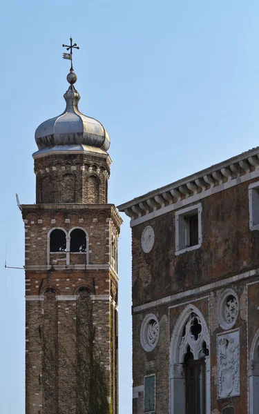 Włochy, Wenecja, wyspę murano, stara dzwonnica — Zdjęcie stockowe