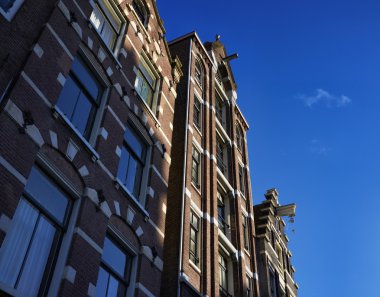 Hollanda, amsterdam, eski özel taş evler