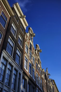 Hollanda, amsterdam, eski özel taş evler