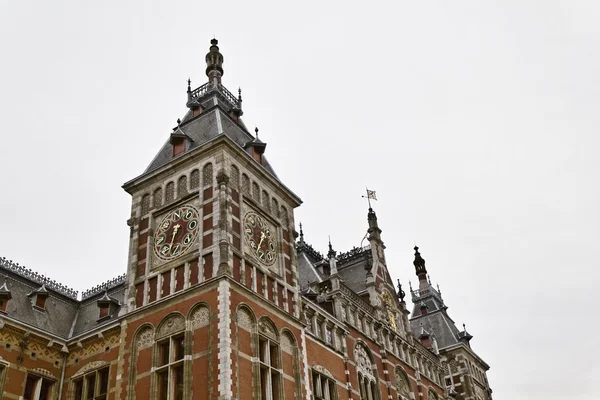 Olanda, Amsterdam, veduta della Stazione Centrale — Foto Stock