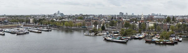 Holandsko, amsterdam, panoramatický pohled na město — Stock fotografie