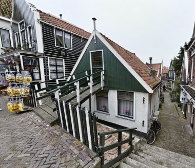 olland, volendam Köyü, tipik eski Hollanda Evi