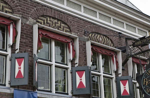 stock image Holland, Volendam village (Amsterdam), old stone house facade