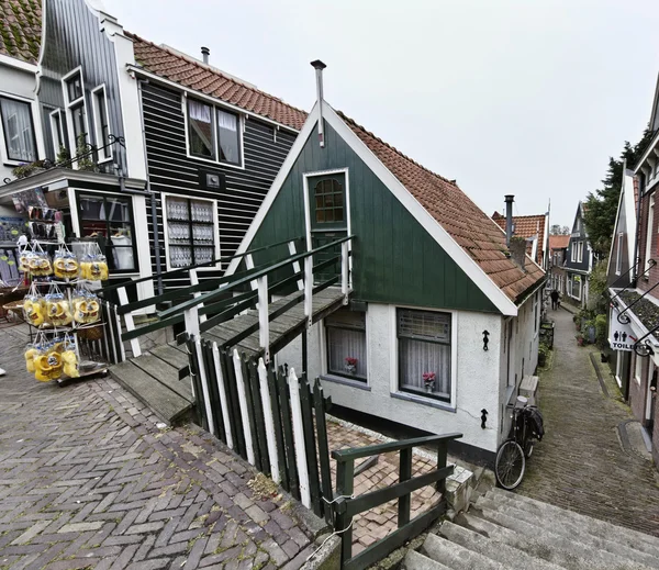 Olland, volendam Köyü, tipik eski Hollanda Evi — Stok fotoğraf